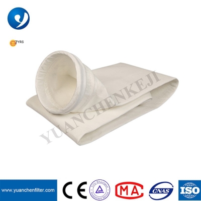Customized cement kiln dust PPS PTFE filter bag for dust collector high temperature resistance matching bag filter cage