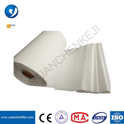 Industrial Nonwoven Filter Cloth Air Filtration Pulse Jet Dust Collector PPS Ryton 500g/m2 PTFE Membrane Needle Felt